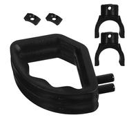 Mipcase 2 juegos Accesorios para Silla de Ruedas Soporte y Bloqueador para Reposapiés Mango y Fijador de Reposapies Negro para Mayor Estabilidad y Seguridad