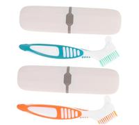 Mipcase 2 Juegos Cepillos De Dientes De Viaje Vaso Portátil Estuche De Viaje para Cepillo De Dientes para Limpieza Dental