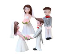 Mipcase 2 Pares Figuritas de Romántica para Decoración de Adornos de Cake Topper para Jardín o Interior