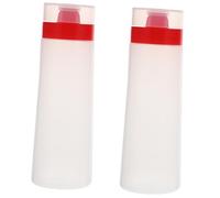 Mipcase 2 piezas Botellas de Salsa para Ensaladas Tapa y Diseño de Cuatro Orificios Contenedores de Condimentos Exprimibles para Cocina y Ketchup