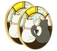 Mipcase 2 piezas Broche Giratorio Gato Diseño Animal Accesorio Moda Mujeres Niñas Regalo Único para Ropa Chaquetas Bolsos y Sombreros