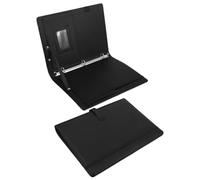 Mipcase 2 Piezas Carpeta para Partituras de Coro en Cuero Pu Negro con Diseño de 3 Anillos, Bolsillo y Correa Ajustable para Ensayos y Prácticas Musicales