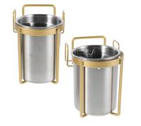 Mipcase 2 Piezas Ceniceros de Pared Inoxidable sin Taladro Soporte para Baño y Habitación Pared Resistente y Fácil de Instalar