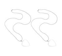 Mipcase 2 Piezas Collar de Púa de Guitarra Dije de Púas de Guitarra Cadena para Guardar Eléctrica Joyería Músical para Guitarristas Acústicos y Eléctricos