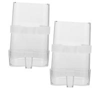 Mipcase 2 Piezas Comedero Automático para Pájaros Bebedero Transparente para Jaula de Periquitos y Agapornis Accesorios Prácticos para Alimentación de Gran Capacidad y Antisalpicaduras