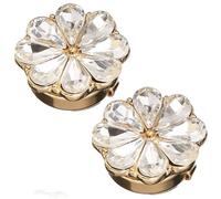 Mipcase 2 piezas Cubiertas de Botones de para Mujer Aleación con Rhinestones de Gemelos Elegantes para Camisas Accesorios de Joyería Brillantes para Ocasiones Formales