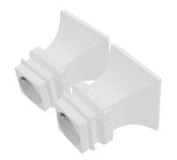 Mipcase 2 Piezas Decorativo Tope para Barra de Cortina de Metal Diseño Geométrico Cuadrado Tapa Protectora para Visillos y Cortinas de Cocina Salón y Ventana