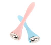 Mipcase 2 piezas Facial Masajeador de Ojos Aplicador de Crema con Diseño Portátil para Mejor Absorción y Elasticidad Herramienta Multifunción para Cuidado de Rostro y Contorno Ocular