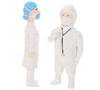 Mipcase 2 Piezas Figuras Miniatura Médicos Decoración para Dioramas y Micro Paisajes Modelos Humanos Miniatura para Casas de Muñecas y Jardinería Figuras de Detalladas