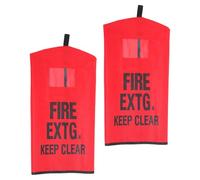 Mipcase 2 Piezas Funda de Extintor de Incendios, Bolsa Protectora para Extintor, Roja, de Tela, Protección UV y Resistente Intemperie, para Exteriores y Seguridad Pública