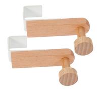 Mipcase 2 piezas Ganchos sobre Puerta de Hierro y Madera Colgador Multifuncional para Toallas Ropa Bolsos para Dormitorio Cocina y Baño Resistente y Duradero