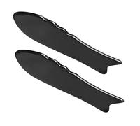 Mipcase 2 Piezas Herramienta de Masaje Manual Gua Sha de Cuerno de Búfalo Tabla Ergonómica Forma de Pez para Relajación Corporal Completa de Portátil para Spa y Uso Casa