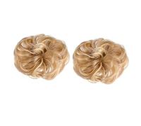 Mipcase 2 Piezas Moño de Pelo Forma de Bola Extensiones de Moño para Mujer Peluca Cabeza de Bola Elástica Uso Diario y Fiestas