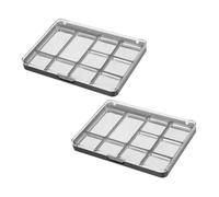 Mipcase 2 piezas Paleta de Sombras Vacía Magnética con Bandejas para Colores Almacenaje Seguro para Maquillaje con Tapa Transparente para DIY y Organización de Sombras de Ojos