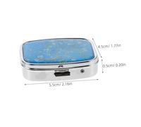 Mipcase 2 Piezas Pastillero Portátil Metálico Compacto con Compartimentos Organizador de Pastillas Resistente para Viaje y Uso Diario para Bolso o Bolsillo