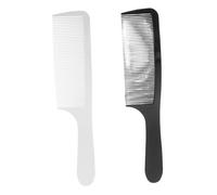 Mipcase 2 piezas Peine Curvado para Corte de Pelo Profesional Antistático Ergonómico y Duradero Negro y Blanco para Máquina Cortar Hombre y Estilismo Masculino