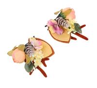 Mipcase 2 Piezas Pinzas Pelo Orejas de Ciervo Navideñas Adorables Horquillas de Asta de Ciervo Accesorios de Pelo Creativos de Festivales