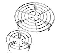 Mipcase 2 piezas Rejilla de Vapor Inoxidable Cocina de Soporte para Huevos y Verduras Accesorio Práctico de Cocina para Cocción al Vapor y Enfriamiento