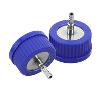 Mipcase 2 Piezas Tapa para Botella de Suplementación y Botella de Cultivo, Metal y Plástico, Azul, Sellado Fiable, Esterilizable a Alta Temperatura, para Producción E Investigación