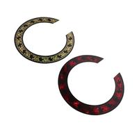 Mipcase 2 Piezas Unidades Adhesivos para Guitarra con Diseño Floral Pegatinas Decorativas Auto Adhesivas para Orificio de Sonido Compatibles con Guitarras Acústicas y Clásicas Renovación