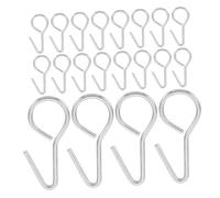 Mipcase 200 piezas Ganchos Metálicos para Fijación de Fundas de Asiento de Coche Colgadores Resistentes para Interior de Vehículos Accesorios para Remolques y Furgonetas Instalación Rápida