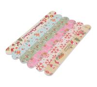 Mipcase 24 Limas para Uñas Temática Navideña Herramienta para Pulir y Forma a las Uñas 24 Piezas Diseño Aleatorio Adecuado para Manicura y Pedicura en Festividades