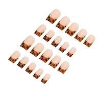 Mipcase 24 Piezas Uñas Postizas Leopardadas Desmontables Cobertura Total Estilo Francés Material Plástico Cómodo y Seguro para Manicura Profesional y Uso Casa