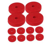 Mipcase 24 Piezas Unidades Almohadillas de Fieltro Doble Capa para Soporte de Platillos Protección y Absorción de Vibraciones para Batería Accesorios Resistentes