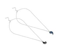 Mipcase 2piezas Collar Tótem de Tai Chi con Diseño de Montaña y Océano Collares de Pareja con Colgante Yin Yang Joyería de Amistad para Él Ella