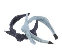 Mipcase 2piezas Diadema Lazo de Mezclilla Ancha para Mujer Tocado Elegante y Moderno Lazo Extragrande para Fiesta