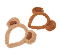 Mipcase 2piezas Diadema Orejas de Oso Pardo Suave y Peludo por Paquete Accesorio de Disfraz Adorable para Fiestas de Pascua Cosplay y Disfraces de Vida Silvestre