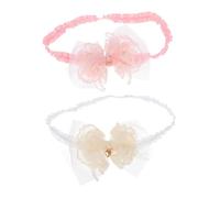Mipcase 2piezas Diademas De Encaje Bonitos Accesorios Cabello Diademas Para Recién Nacidos Artesanía Prácticos Elegantes