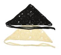 Mipcase 2piezas Pañuelo De Flores Pañuelo De Crochet Cabello Cabeza Para Niñas De Punto Cabello