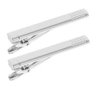 Mipcase 2piezas Pinzas Para Corbata De Metal Clip De Corbata Para Hombre Decorativas Para Fiesta y Banquete