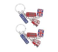 Mipcase 2piezas Recuerdos Turísticos Llavero Del Reino Unido Llavero Británico Bandera Union Jack Souvenirs De Londres Colgante Para Bolsa Recuerdo Turístico