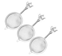 Mipcase 3 Coladores de Té Pequeños de Acero Inoxidable con Asa Filtro de Malla Fina Reutilizable para Café Matcha Azúcar en Polvo y Zumo Cedazo Multiusos para Cocina y Viaje