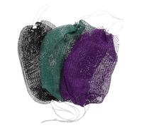 Mipcase 3 Esponjas de Baño Africanas Exfoliantes de Red Elástica para Ducha y Sauna Toallas Exfoliantes Corporales en Colores Verde Oscuro Negro y Violeta Oscuro para Limpieza Profunda