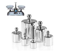 Mipcase 3 Pesas de Calibración de Acero Inoxidable Plateado 50 G para Báscula Digital de Joyería, Kit de Pesas de Calibración Gramo para Calibrador Digital en Hogar, Cocina y Laboratorio