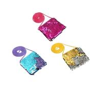 Mipcase 3 Piezas Bolso de Lentejuelas para Monedero Pequeño para Monedas Cartera Infantil de Moda de Diseño Brillante y Compacto Color Aleatorio Color Aleatorio