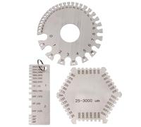 Mipcase 3 piezas Galgas de Acero Inoxidable para Medición de Espesores y Cables Diseño Compacto y Ligero Resistente la Corrosión Precisión Alta para Inspección y Soldadura Segura