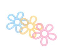 Mipcase 3 Piezas Hand Grip Strengthener Flower Shape Silicone Finger Trainer With Resistance Levels For Musicians Typists Athletes Portable Finger Strength Bands