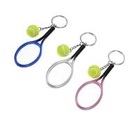 Mipcase 3 Piezas Multi Función de Tenis de Accesorios Decorativos para Claves y Bolsos Colgantes Rosa Azul y Plateado para Deportivos