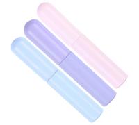 Mipcase 3 Piezas Pincel Aplicador de Labios Portátil con Tapa de Silicona, | Flexible y Delicado, Uso Profesional, Superficie Lisa, para Crema, Mascarilla y Corrector Labial