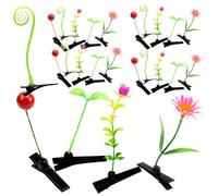 Mipcase 30 Piezas Pinzas Cabello Forma de Plantas Horquillas de Simulación Pinzas Cabello Brotes de Soja para Niñas de Años Horquillas de Imitación para Uso Diario