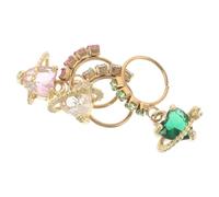 Mipcase 3piezas Anillos de Nariz Forma de Corazón de Joyería de Acero Inoxidable para Mujer Adornos Decorativos Brillantes para Fiestas y Uso Diario