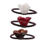 Mipcase 3piezas Coleteros Rosas de Alta Elasticidad Coleteros Ajustables Elásticos para Mujer para Viajes Playa Fiestas Hawaianas y Bodas