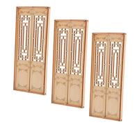 Mipcase 3piezas Ventanas De Madera para Casa De Diseño Accesorios para De Hadas y Decoración De De Ventana Movibles para Proyectos