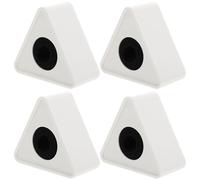 Mipcase 4 Banderas Triangulares Soporte Abs de Color Blanco Fácil de Identificar y Retirar para Micrófonos de Entrevistas Logotipo para Escenarios de Entrevista