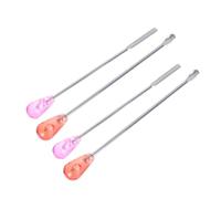 Mipcase 4 Cucharas De Acero Inoxidable Para Pigmentos y Varillas Mezcladoras Reutilizables, Herramientas Profesionales Para Mezclar De Tatuaje y Líquidos, Uso Estudio De