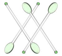 Mipcase 4 Cucharas de Vidrio Transparentes para Café Cucharas Mezcladoras de Cocina Resistentes al Calor Mango Largo para Leche y Helado Utensilios para Café y Aperitivos